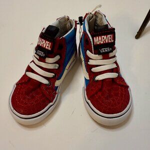 Spider-Man Sk8-Hi Vans Toddler Sz 5